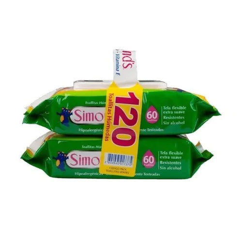 Toallitas humedas Simonds Aloe 120 unidades