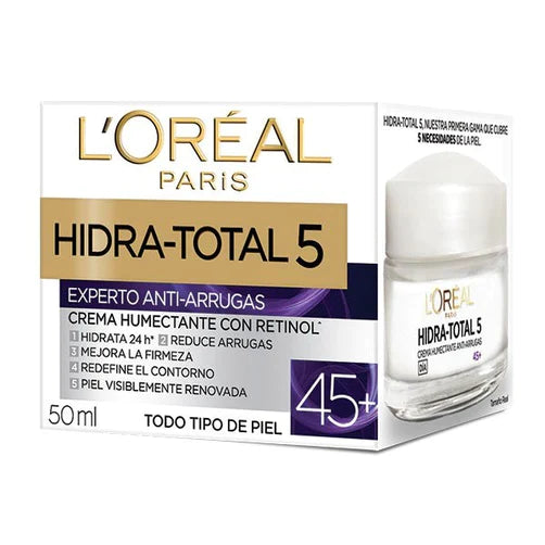 Crema Loreal Hidratotal 5 Antiarrugas +45 50ml