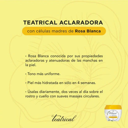 Crema facial Teatrical células Madre Aclaradora 100ml