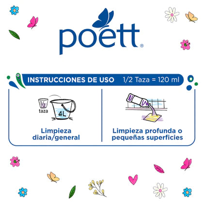 Limpiador de Piso Poett Flores de Primavera 900 ml