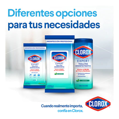 Toallitas Desinfectantes Clorox Expert Fresco flowpack 120 un