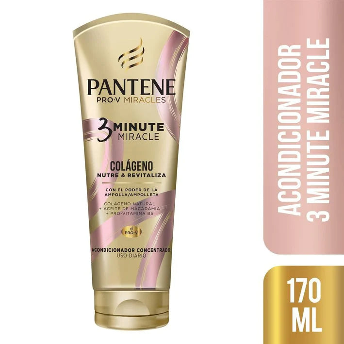 Pack x 3 Acondicionador Pantene 3 minutos Colageno 170ml