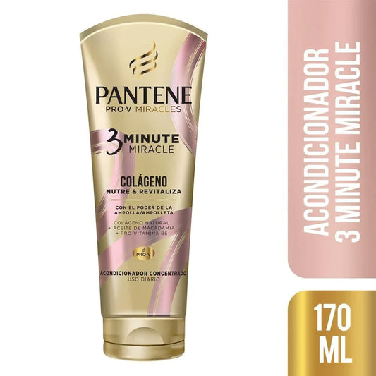 Pack x 3 Acondicionador Pantene 3 minutos Colageno 170ml