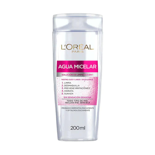 Agua micelar Loreal 5 en 1 200ml