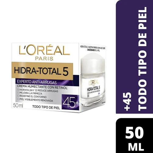 Crema Loreal Hidratotal 5 Antiarrugas +45 50ml