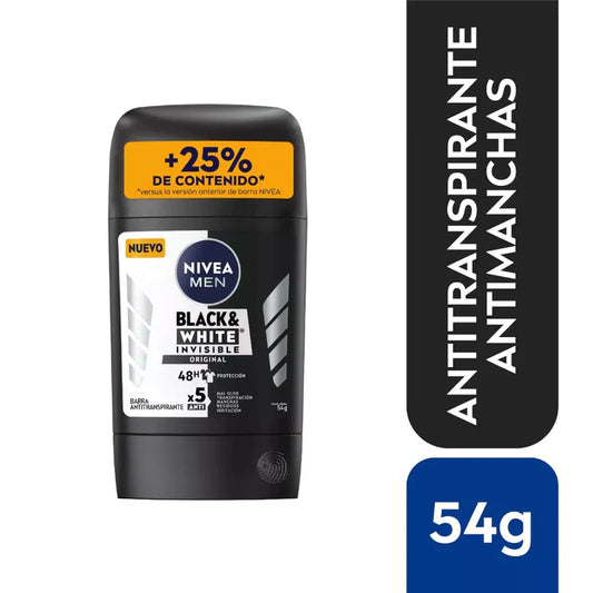 Desodorante barra Nivea Men Black & White 54gr