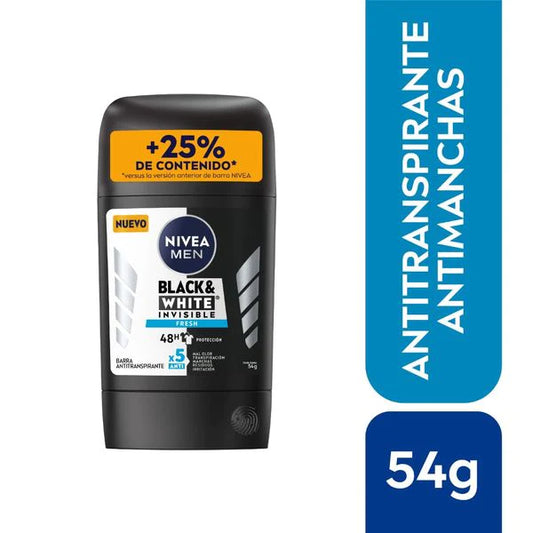 Desodorante barra Nivea Men Black & White Fresh 54gr