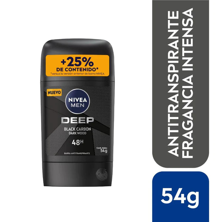 Desodorante barra Nivea Men Deep Black Carbon 54gr