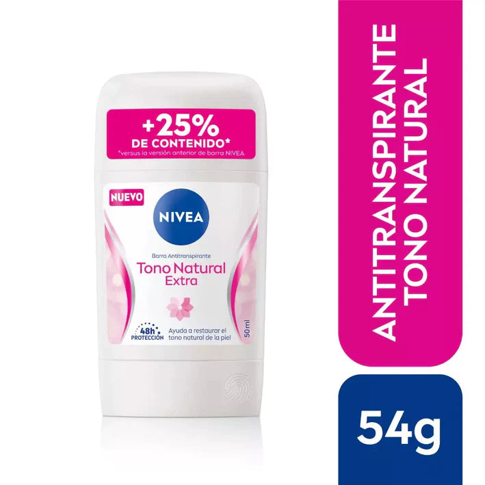 Desodorante barra Nivea Tono Natural Extra 54gr