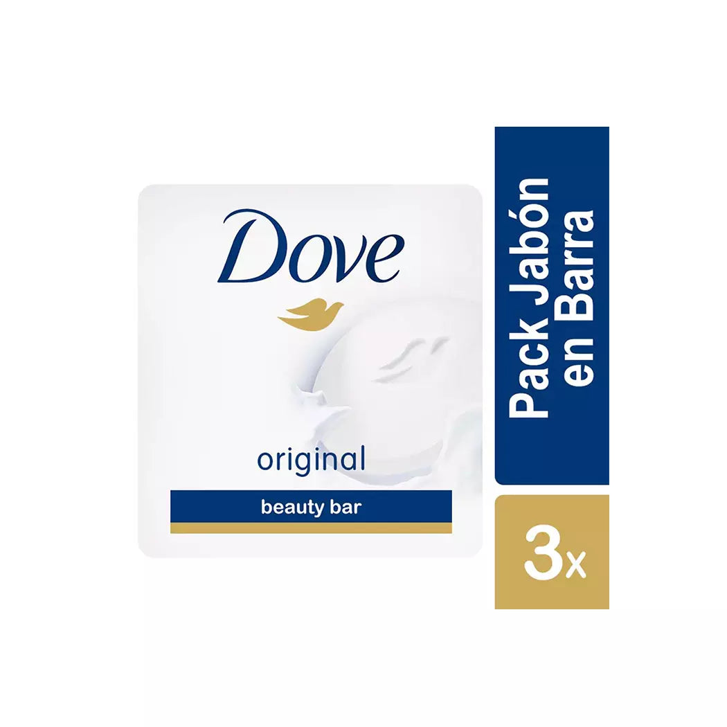 Pack x 3 Jabón barra Dove original pack 3 unds 90gr