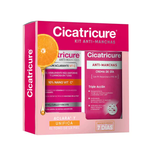 Estuche Cicatricure Crema anti-manchas + Serum Vitamina C 30ml