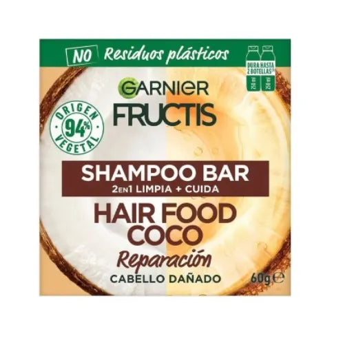 Shampoo Fructis Hair Food barra Coco 60 gr (1 unidad)