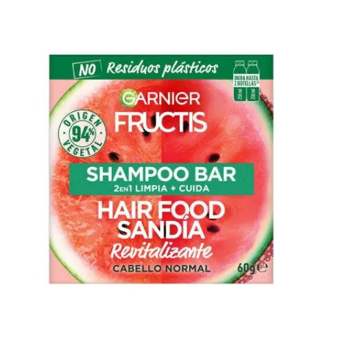 Shampoo Fructis Hair Food barra Sandía 60 gr (1 unidad)