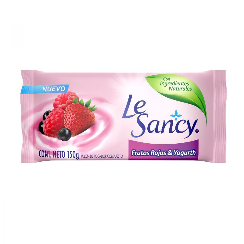 Pack x 3 Jabón barra Le Sancy Frutos Rojos & Yogurth 150gr