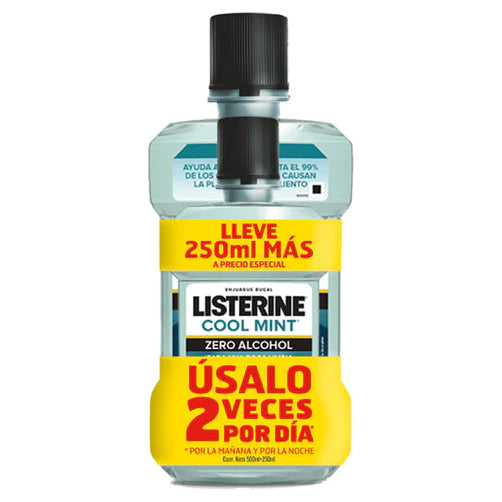 Enjuague bucal Listerine Cool Mint pack 500ml + 180ml