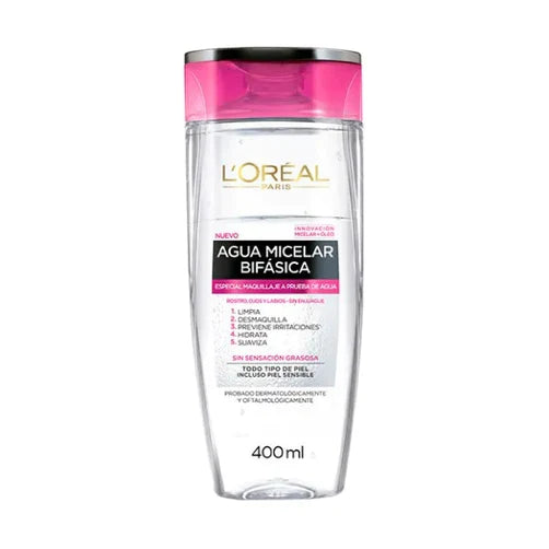 Agua micelar Loreal bifasica 400ml