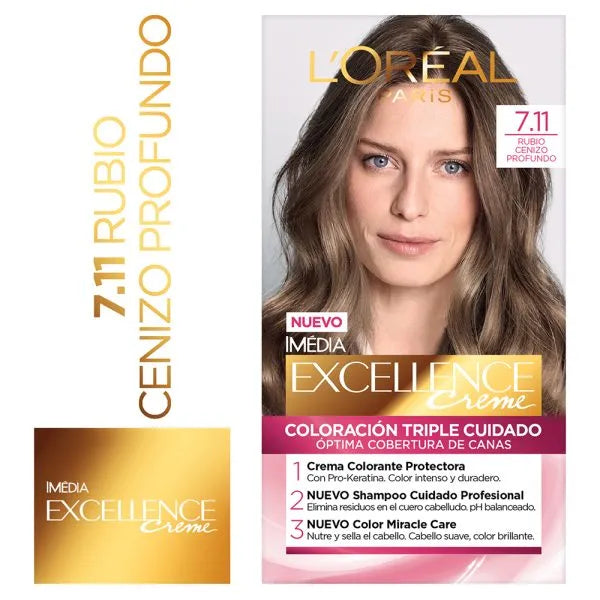 Excellence L’Oréal 7.11 Rubio Ceniza Pr