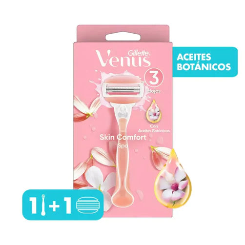 Maquina recargable Venus Skin Comfort Spa + 1 cartucho de 3 navajas