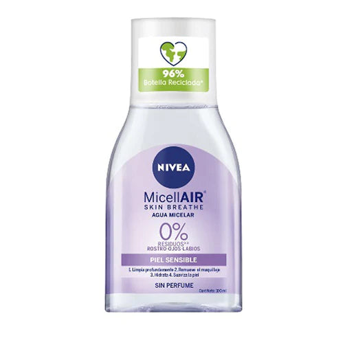 Pack x 3 Agua micelar Nivea Piel sensible 100ml