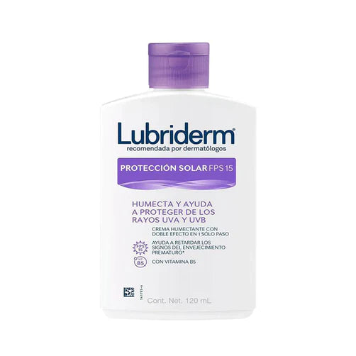 Pack x 3 Crema Lubriderm rostro y cuerpo con protección solar FPS15 120ml