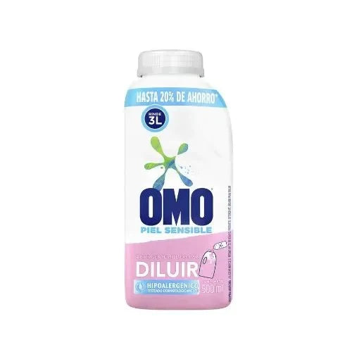 Pack x 3 Detergente líquido Omo piel sensible para diluir 500ml