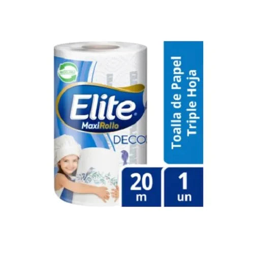 Pack x 3 Elite Toalla de papel MaxiRollo Deco 20m