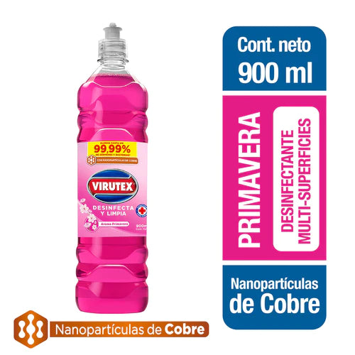 Pack x3 Limpiador Desinfectante Virutex Primavera 900ml