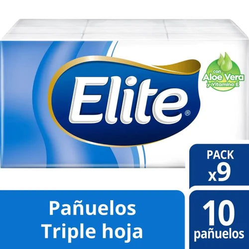 Pack x 3 Pañuelos Elite con Aloe Vera 9 paquetes