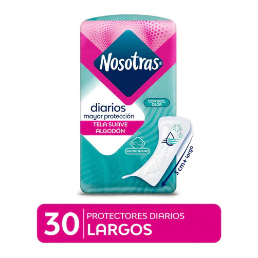 Pack x 3 Protectores Diarios Nosotras Largo 30 unds.