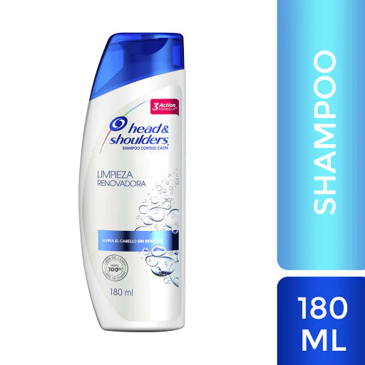 Pack x 3 Shampoo Head & Shoulders Limpieza renovadora 180ml