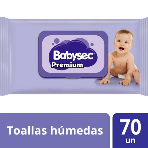 Pack x 3 Toallitas húmedas Babysec Premium 70 unidades