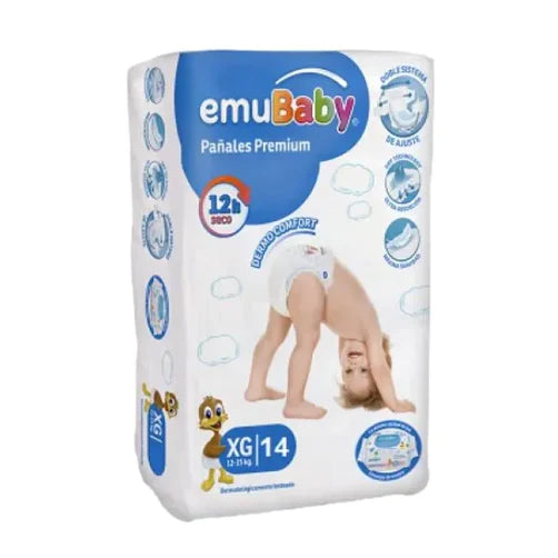 Pañales Emubaby premium XG 14unds