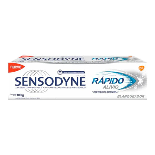 Pack x 3 Pasta dental Sensodyne Rápido alivio blanqueador 100gr