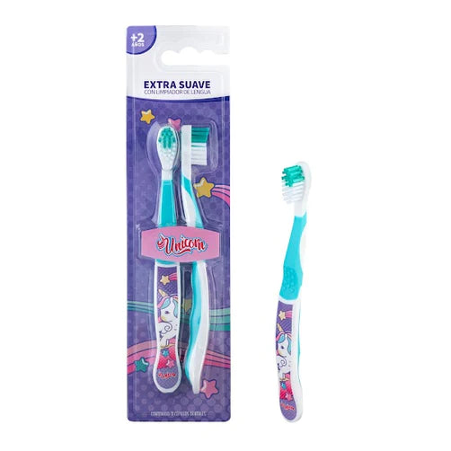 Set 2 Cepillos dentales Unicornio extra suave