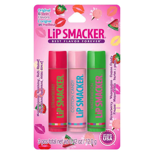 Set Bálsamo Labial 3 Sabores (Watermelon; Cotton Candy; Strawberry)