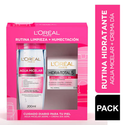 Set Crema HidraTotal 5 Día Humectante + Micelar regular 200ml