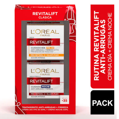 Set Dermo Expertise L'Oréal Paris Tratamiento Revitalift Día Spf 30+Noche