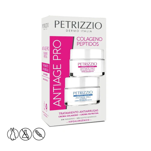 Set de Tratamiento Antiage Pro Petrizzio Colágeno Dia + Nutritiva Noche