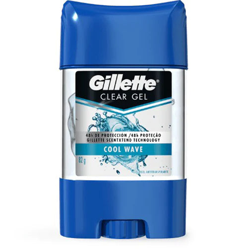 Desodorante Antitranspirante Clear Gel Gillette Cool Wave 82gr