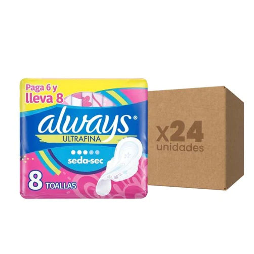 Toallas higiénicas Always Ultrafina seca día caja 24 uds