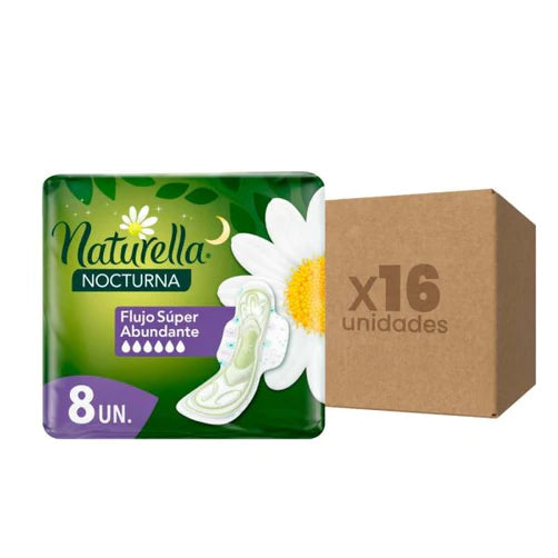 Toallas higiénicas Naturella manzanilla noche caja 16 uds