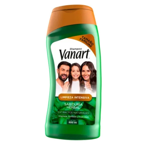 Shampoo Vanart Limpieza intensiva Sabiduria herbal 600ml