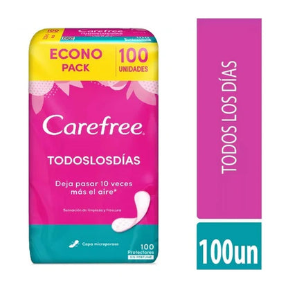 Pack x 3 Protectores diarios Carefree proteccion sin perfume 100unds