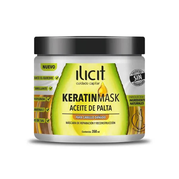 Pack x 3 Crema capilar Keratin Mask Ilicit aceite de palta 350ml