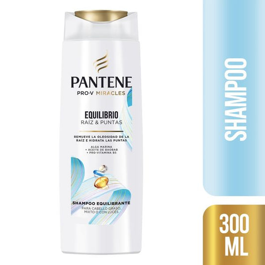 Pack x 3 Shampoo Pantene Equilibrio Raiz y Puntas 300ml