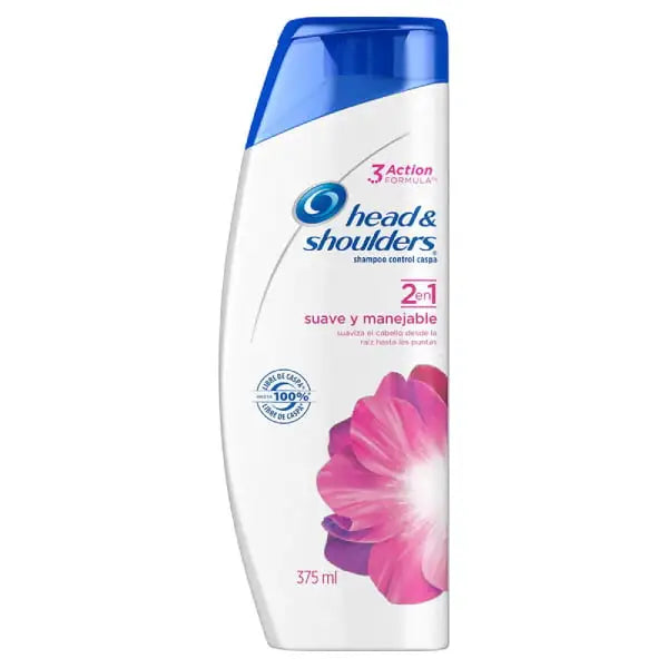 Pack x 3 Shampoo Head & Shoulders Suave y manejable 180ml