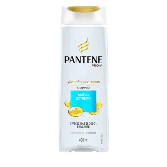 Pack x 3 Shampoo Pantene Brillo Extremo 400ml