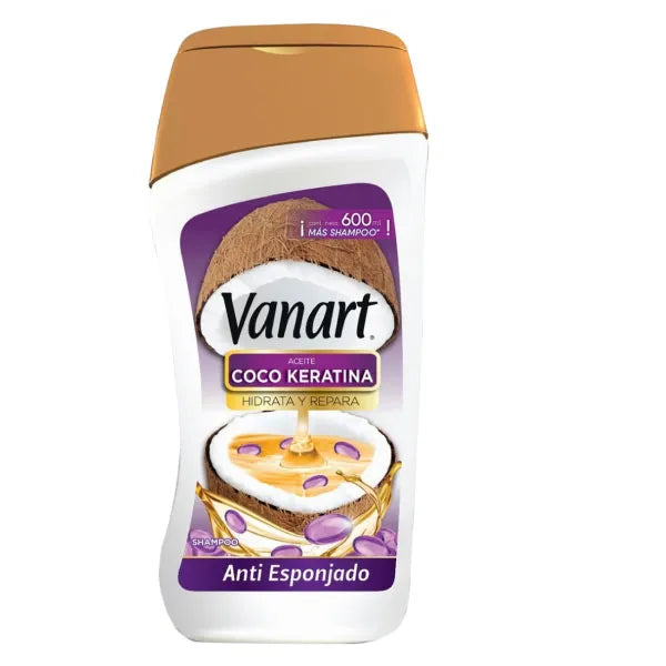 Shampoo Coco keratina Vanart Anti-esponjado 600ml